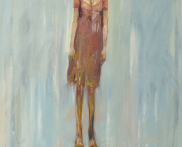 5_Zeitzeiger -  Besucherin, Passage 2010 Öl a.B. 100x200